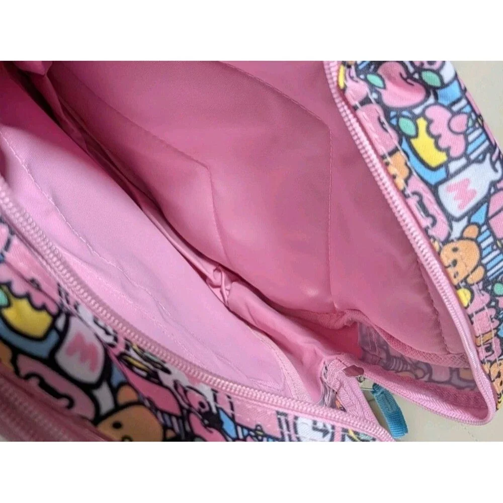 Hello Kitty Pink Small Backpack Rainbow Allover Print 12